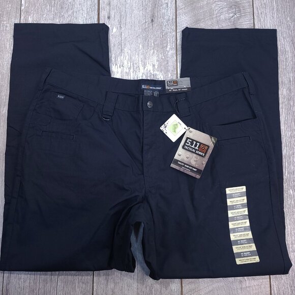 5.11 Tactical Pants Mens 42x32 Navy Taclite Ripstop Jean Cut Mid Rise Straight - Picture 4 of 9